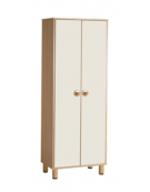 ARMADIO CONTENITORE PER SCUOLA IN LEGNO A DUE ANTE COLORATE - cm 71x41x190h - CONFORME AI CAM