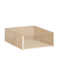 CASSETTO PICCOLO LEGNO CON FRONTE TRASPARENTE - cm 31x38x13h - CONFORME AI CAM