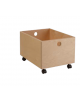 CASSETTO GRANDE LEGNO SU RUOTE CM 49x38x26h - CONFORME AI CAM