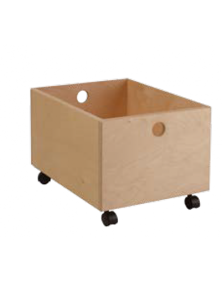 CASSETTO MEDIO LEGNO SU RUOTE CM 31X38X26H