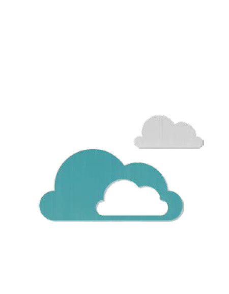 FIGURA NUVOLE A MURO IN LEGNO - CM 80x40h / 38x18h - CONFORME AI CAM