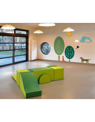 FIGURA NUVOLE A MURO IN LEGNO - CM 80x40h / 38x18h - CONFORME AI CAM