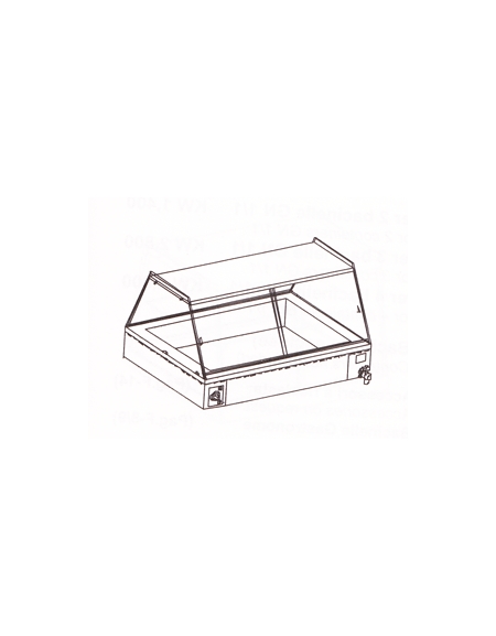 Vetrina a bagnomaria-Vetri dritti-Cm.112x63x70h