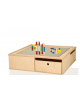 PEDANA GIOCO COSTRUZIONI CON 4 CASSETTI CON SPECCHIO - CM 100x100x28h - CONFORME AI CAM