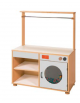 MOBILE GIOCO IN LEGNO PER BAMBINI FINO A 3 ANNI CON LAVATRICE CON SOPRALZO STENDITOIO - CM 85x41x54/110h - CONFORME AI CAM