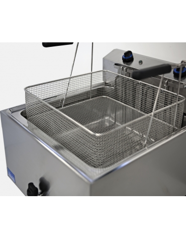 Friggitrice elettrica con cesto grande per pasticceria Lt 25 - Cestello cm 48x45x12,5h