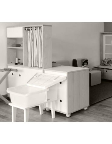 TINOZZA CON ASSE PER LAVARE - GIOCO PER BAMBINI - CM 50x50x50h - CONFORME AI CAM