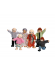 SET PUPAZZI FAMIGLIA PER CASA DELLE BAMBOLE 6 Pz