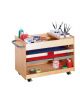CARRELLO PITTURA-DISEGNO IN LEGNO PER BAMBINI CM 85x50x62h - CONFORME AI CAM