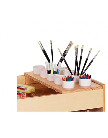 ELEMENTO MOBILE PORTABICCHIERI PER CARRELLO ART DN22010 - CM 50x25x6,5h - CONFORME AI CAM