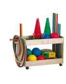 CARRELLO PSICOMOTORIO IN LEGNO COMPLETO - CM 85x50x62h - CONFORME AI CAM