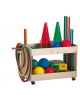 CARRELLO PSICOMOTORIO IN LEGNO COMPLETO - CM 85x50x62h - CONFORME AI CAM