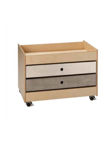 CARRELLO MUSICALE VUOTO IN LEGNO - CM 85x50x62h - CONFORME AI CAM