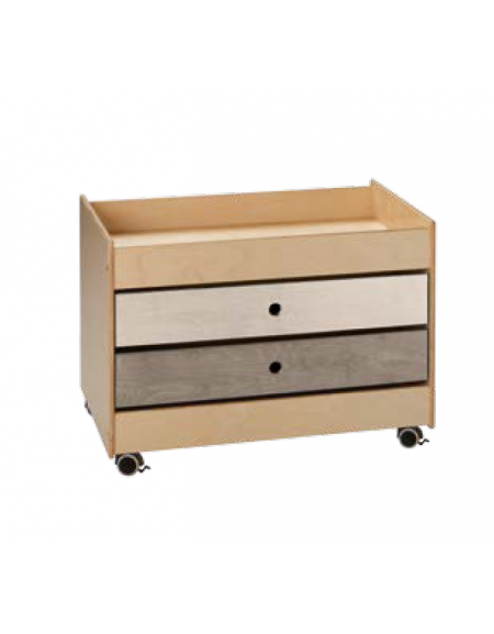 CARRELLO MUSICALE VUOTO IN LEGNO - CM 85x50x62h - CONFORME AI CAM