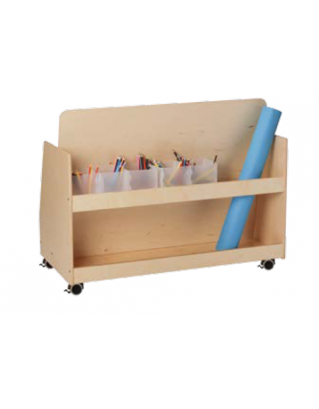 CARRELLO PORTACARTA E COLORI - Dimensioni cm 105x50x60/75h - CONFORME AI CAM