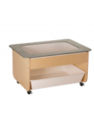 CARRELLO ACQUA-SABBIA CON COPERCHIO - CM 100x67x55h - CONFORME AI CAM