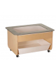 CARRELLO ACQUA-SABBIA CON COPERCHIO - CM 100x67x55h - CONFORME AI CAM