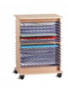 CARRELLO ASCIUGADISEGNI IN LEGNO CON GRIGLIE - CM 59x45x75h - CONFORME AI CAM