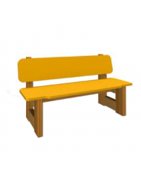 PANCA POLIETILENE CON SCHIENALE G1 - CM 100x38x26/56h - CONFORME AI CAM