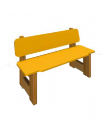 PANCA POLIETILENE CON SCHIENALE PER SCUOLA MATERNA GRADAZIONE 2 - CM 100x38x30/60h - CONFORME AI CAM