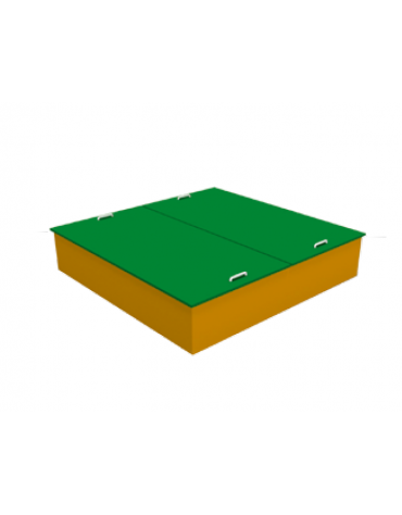 SABBIERA  CON 2 COPERCHI cm  150X150X30h