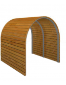 TUNNEL IN LEGNO CM.120X120X130H