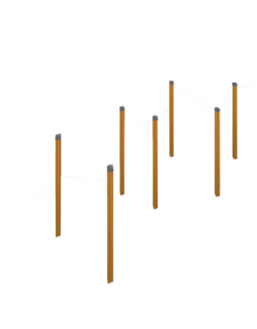 SET 7 PALI PER SLALOM CM 180h - CONFORME AI CAM