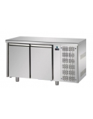 Tavolo freddo refrigerato 2 Porte ventilato 0° +10°C  - cm 142x70x85/92h