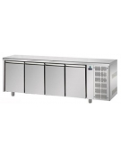 Tavolo freddo refrigerato 4 Porte ventilato -2° +8°C - cm 232x70x85/92h