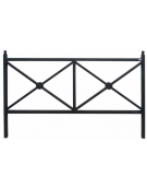 Barriera realizzata in acciaio zincato e verniciato con supporto di testa - da inghisare - cm 208x125,5h