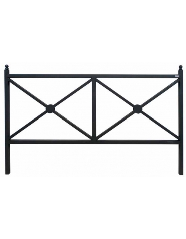 Barriera realizzata in acciaio zincato e verniciato con supporto di testa - da inghisare - cm 208x125,5h