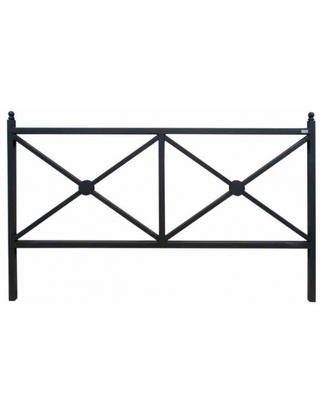 Barriera realizzata in acciaio zincato e verniciato con supporto di testa - da tassellare - cm 208x110h