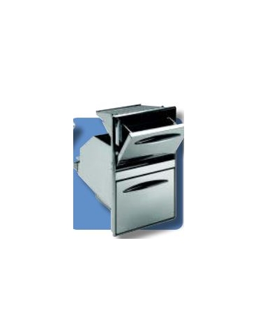 Tramoggia battifondi doppia caffe' con raccolta - Per foro cm 35x59h oppure cm 44x60h