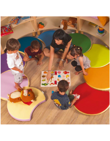 MATERASSO INCASTRO PER BAMBINI IGNIFUGO IN CLASSE 1IM - cm Ø 120x5h - CONFORME AI CAM