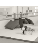 CUSCINO QUADRATO MONOCOLORE CM 60x60 - PRIVO DI PVC ED IGNIGUGO IN CLASSE 1IM - CONFORME AI CAM