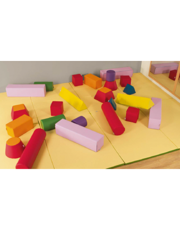 CILINDRO MORBIDO PER BAMBINI IGNIFUGO IN CLASSE 1IM COLORE VERDE PETROLIO - cm Ø 25x100h - CONFORME AI CAM