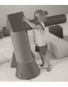 CILINDRO GRANDE BICOLORE MORBIDO PER BAMBINI - cm Ø 30x180h - CONFORME AI CAM