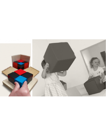 CUBO DEL BINOMIO MORBIDO PER BAMBINI - cm 70x70x70h - CONFORME AI CAM
