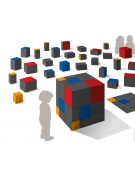 CUBO DEL TRINOMIO MORBIDO PER BAMBINI - cm 90x90x90h - CONFORME AI CAM