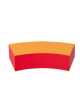 PANCA CURVA LOW IGNIFUSO IN CLASSE 1IM - cm 110x40x24h - CONFORME AI CAM