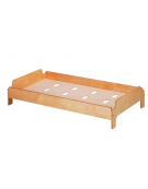 LETTINO IN LEGNO BASSO PER DIVEZZI BAMBINI - cm 123x65x26h - CONFORME AI CAM