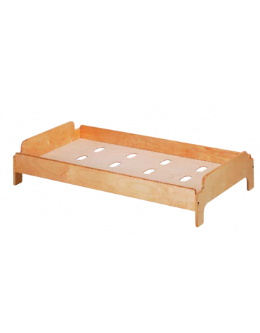 LETTINO IN LEGNO BASSO PER DIVEZZI BAMBINI - cm 123x65x26h - CONFORME AI CAM