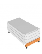 COPPIA SUPPORTI SU RUOTE PER LETTINI SENZA SPONDE - CONFORME AI CAM