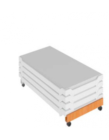 COPPIA SUPPORTI SU RUOTE PER LETTINI SENZA SPONDE - CONFORME AI CAM