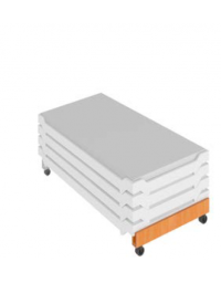 COPPIA SUPPORTI SU RUOTE PER LETTINI SENZA SPONDE - CONFORME AI CAM