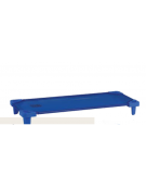 LETTINO IMPILABILE BLU DI PLASTICA CM 132X59X15H