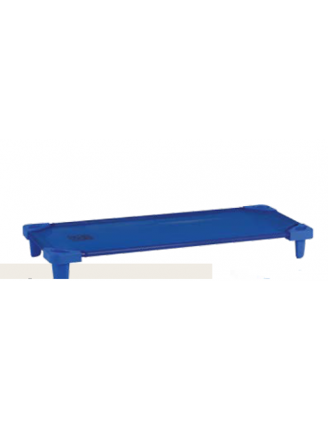 LETTINO IMPILABILE BLU DI PLASTICA CM 132X59X15H