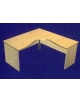 Scrivania Workstation a L fianchi in legno - cm. 180/180x60/80x72h