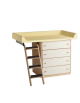 MOBILE FASCIATOIO CON SCALETTA ESTRAIBILE SINISTRA 4 CASSETTI - cm 120x75x85h - CONFORME AI CAM
