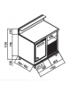 Banco bar refrigerato 1 sportello motore interno da cm. 100 - Dimensioni esterne cm. 100 x 65 x 113h